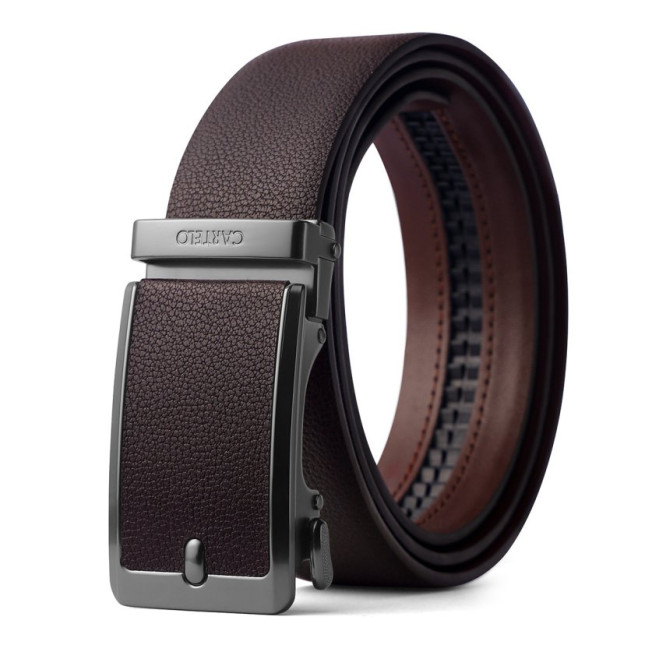 Elegant Cartelo leather belt - Brown MZD93152